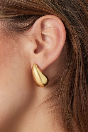 Boucles d'oreilles pendantes petites - doré h5 Image3